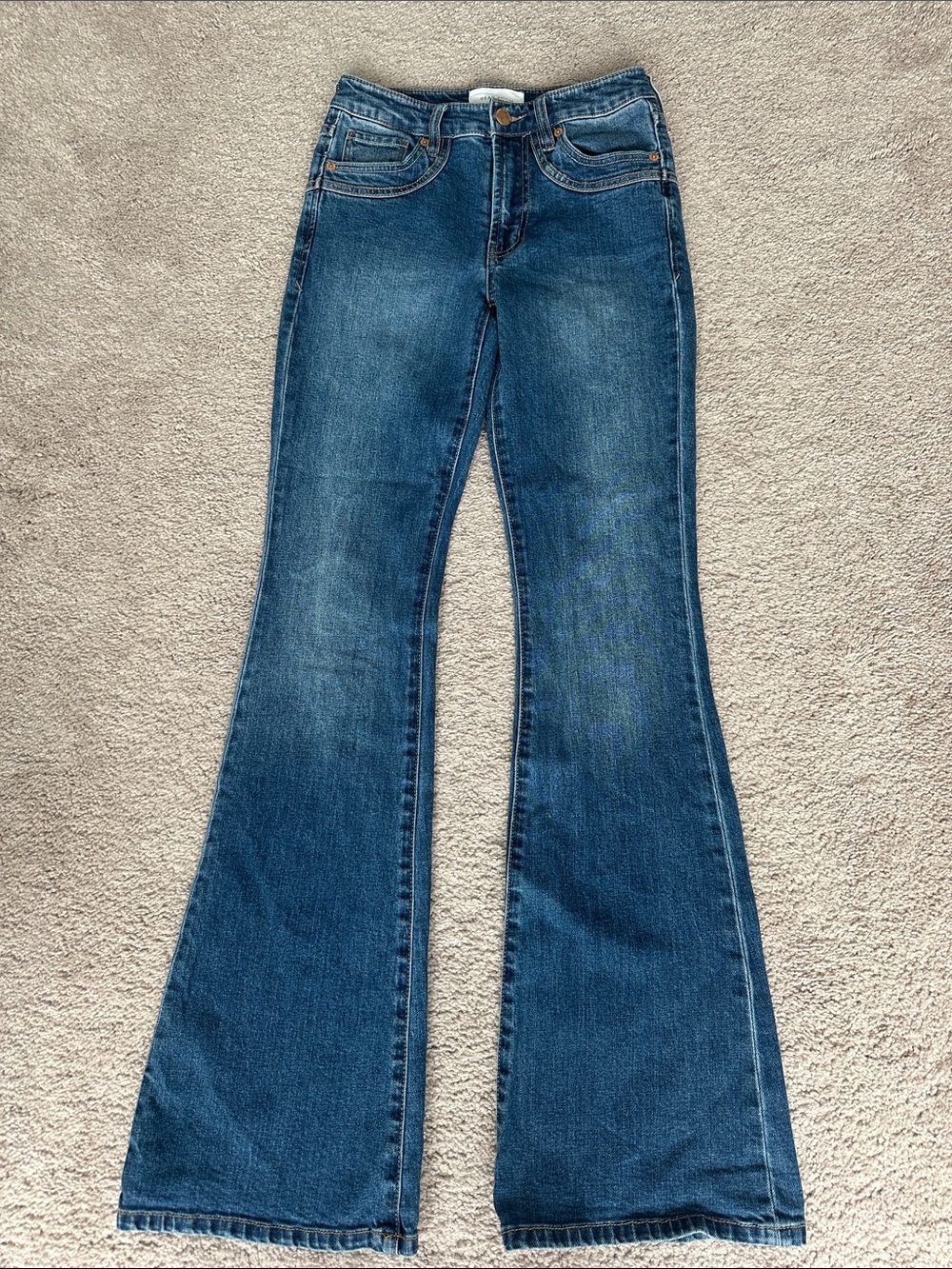 Dear John high-rise Flare Jeans in Medium Blue 25